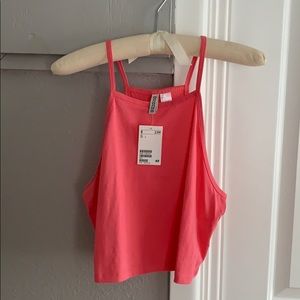 H&M, Halter Crop Top, L, Pink